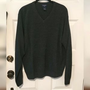 Dockers Men's Pullover Long Sleeve V-neck Sweater Size LG Gray